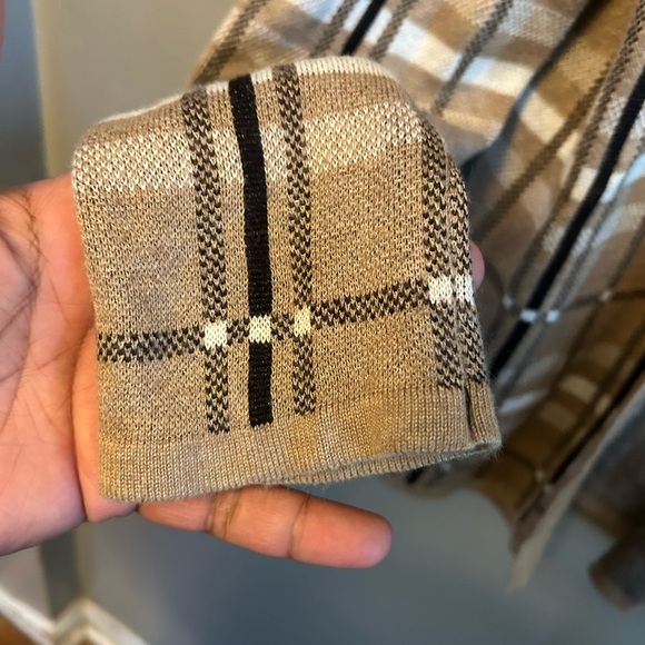 Croft & Barrow sweater - beige/black/white plaid open front cardigan - Picture 4 of 9